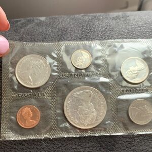 1965 Canadian Coin Set (in plastic)